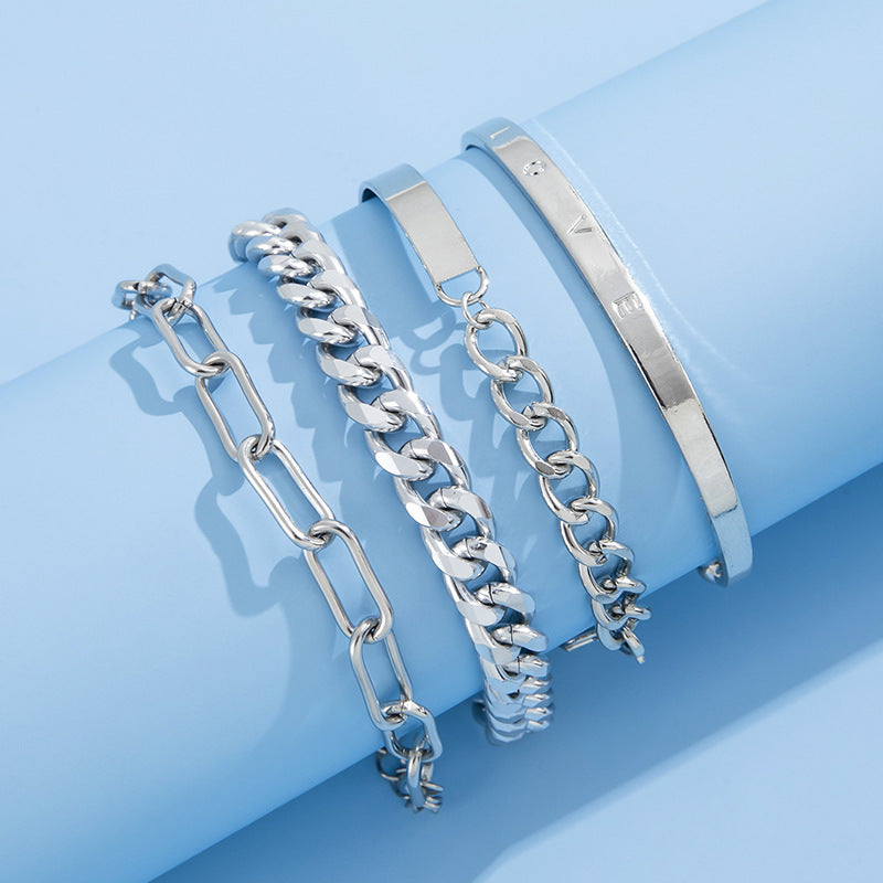 four-piece "LOVE" bracelet set