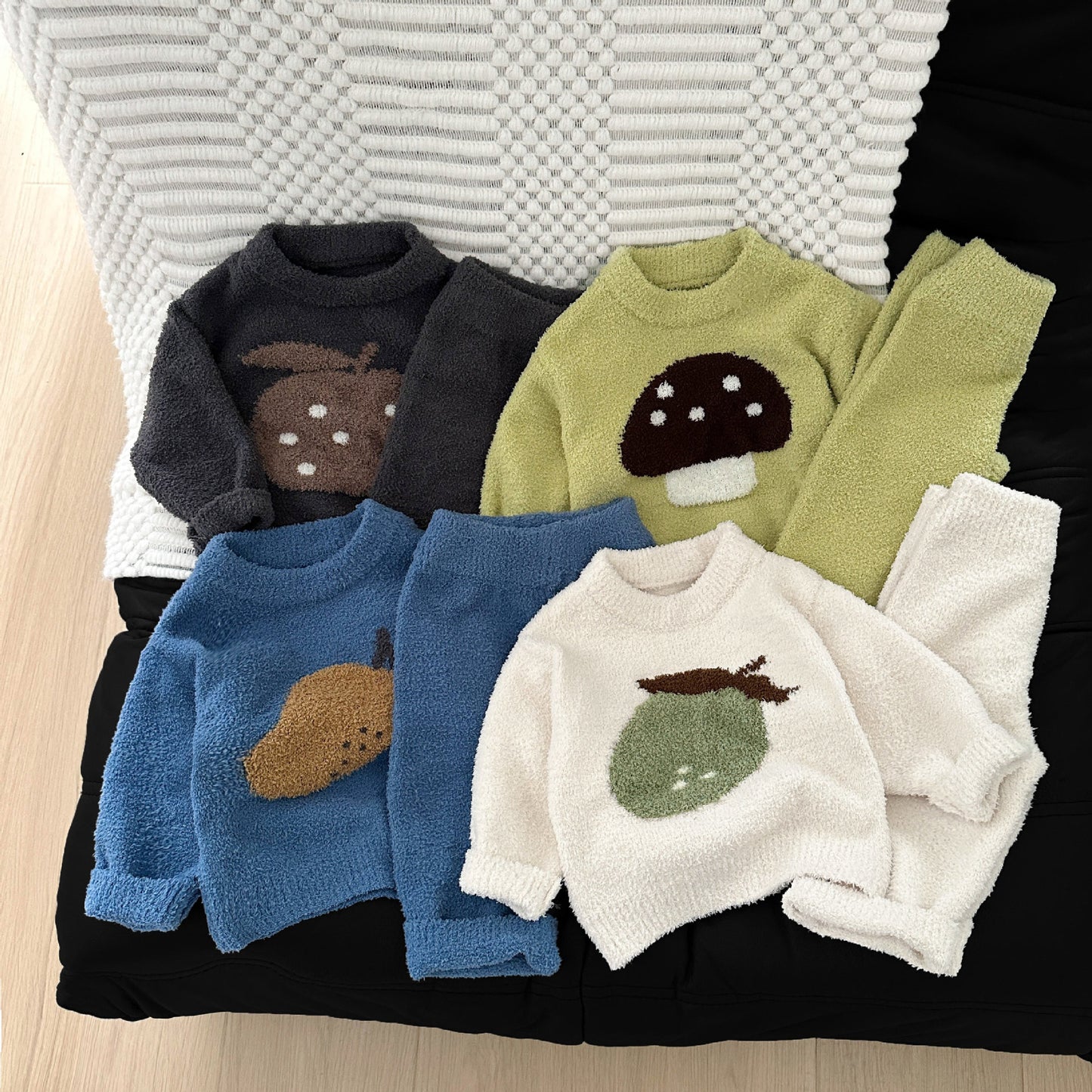 two-piece sets of thick fleece