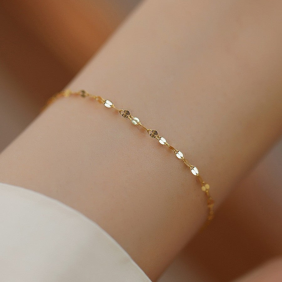 S925 14K-plated ultra-fine bracelet