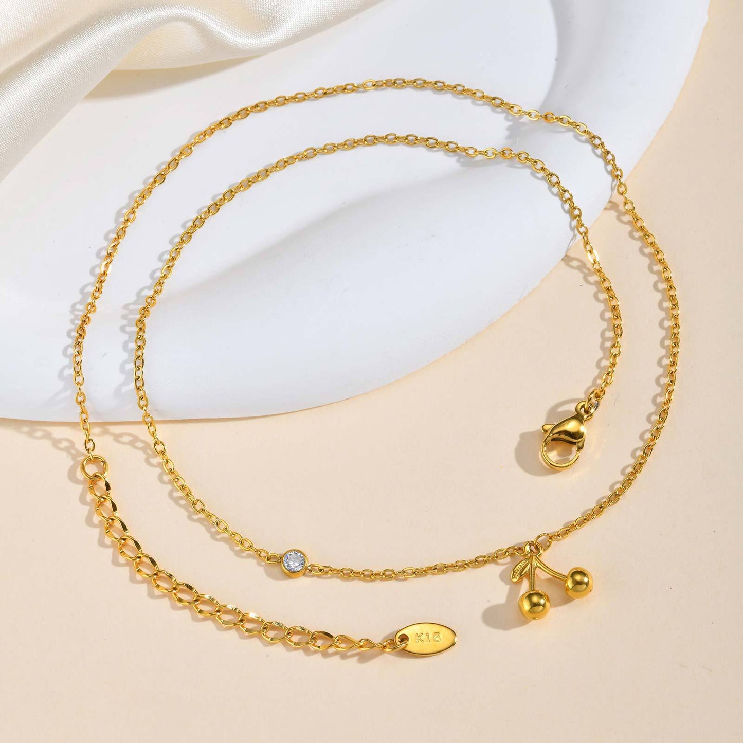 Cherry jewelry NC-2074 with 18K color plating