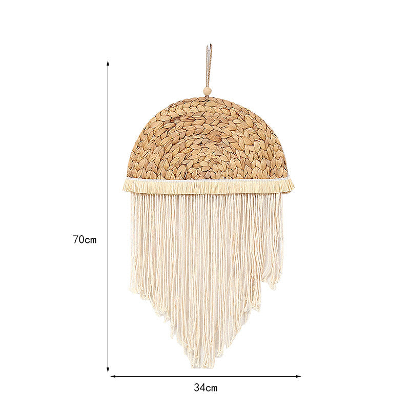 Half round fringe pendant wall hanging
