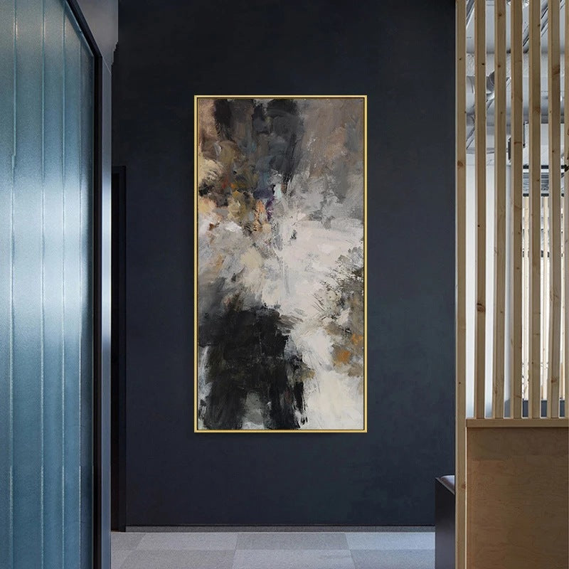 Modern black and white abstract wall art