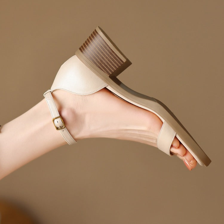 strappy sandal, low block heel