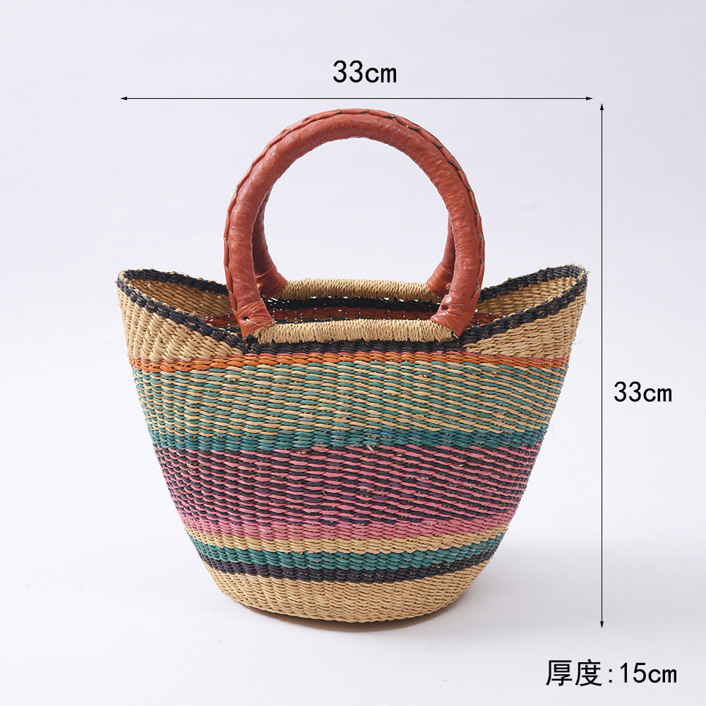 Imported Ghanaian elephant grass woven bag