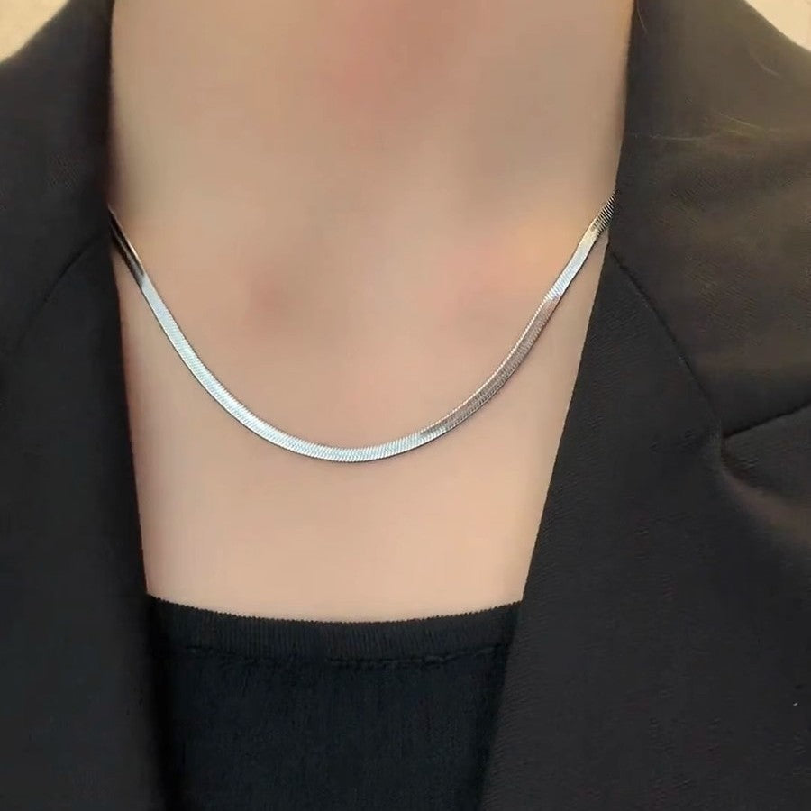 18K plated flat chain