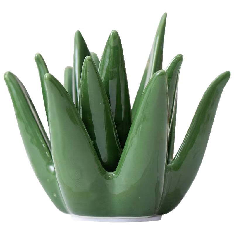 Ceramic cactus aloe vera ring storage