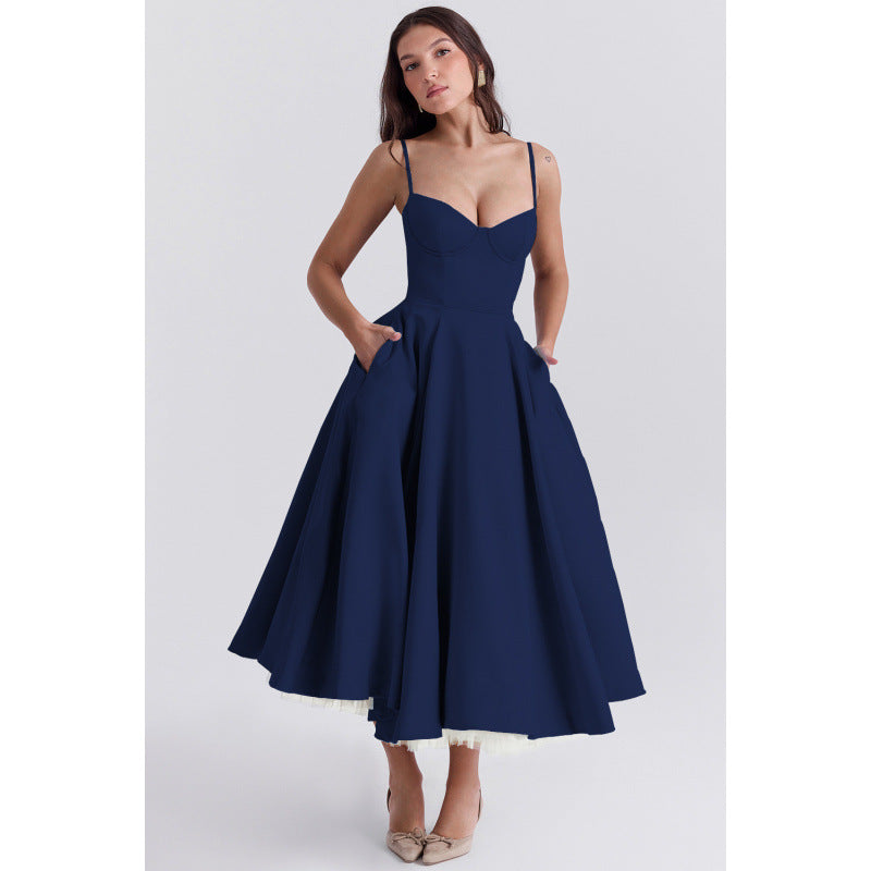princess dress with lace hem