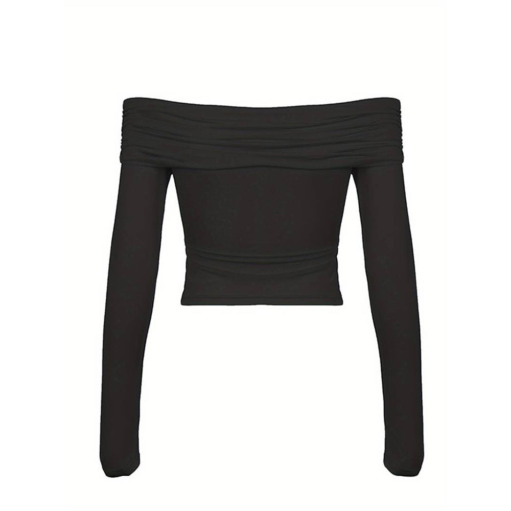 off the shoulder long sleeved top