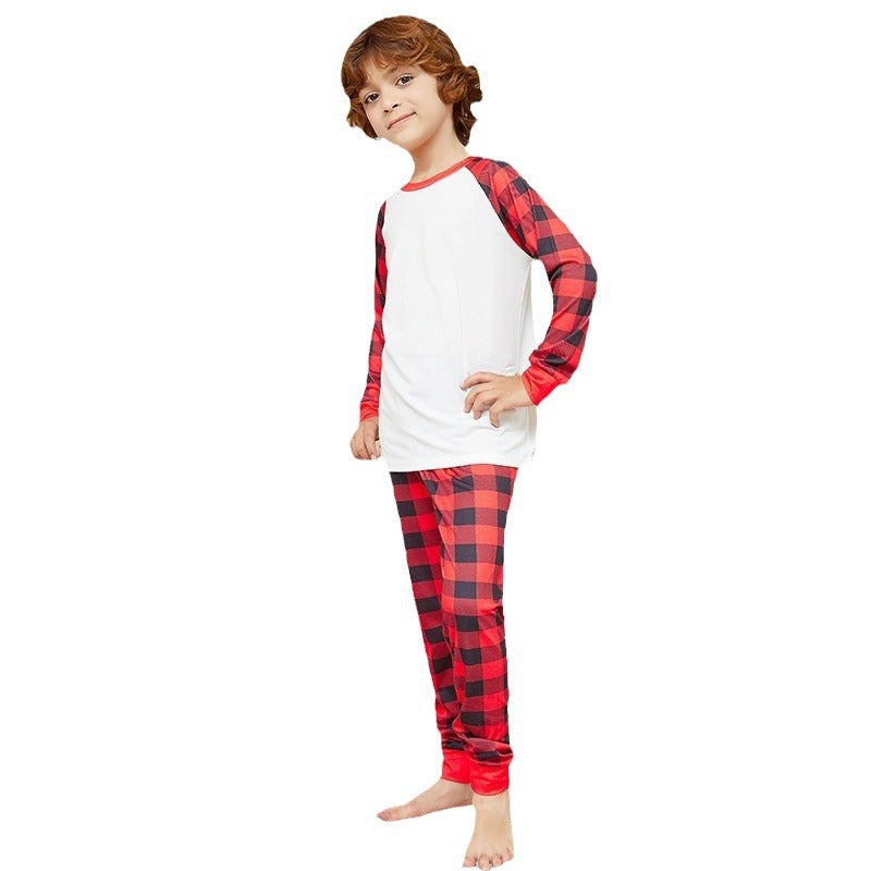 new red and white plaid Christmas family pajamas