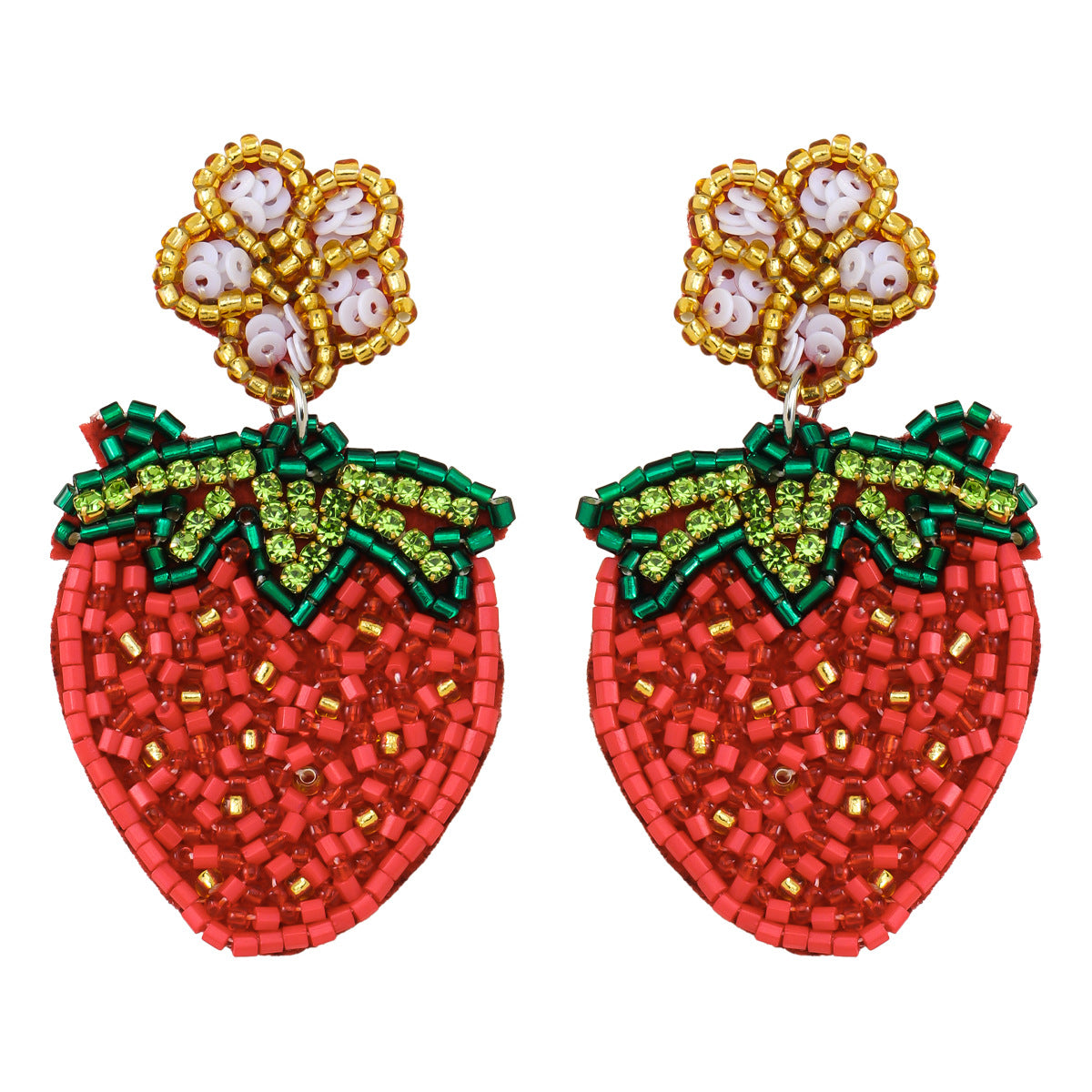 strawberry sequined earrings