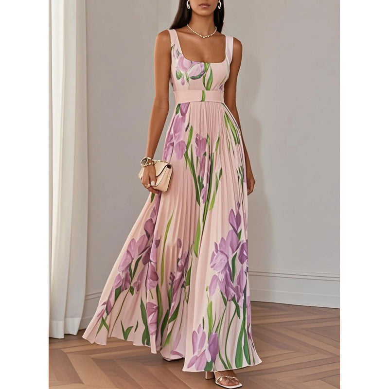 floral pleated dress
