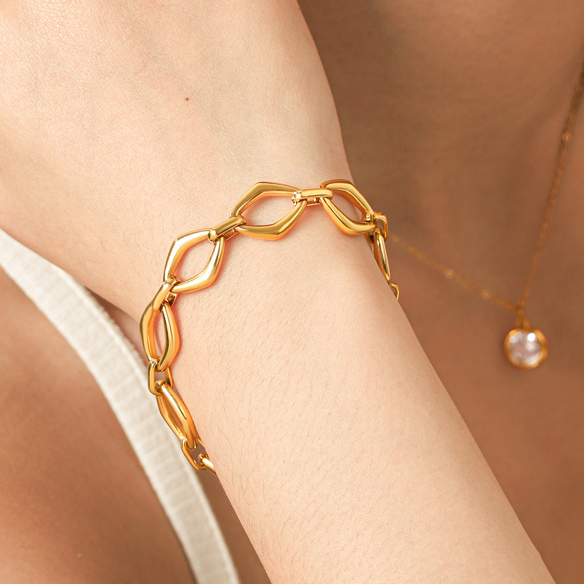 diamond-shaped bracelet