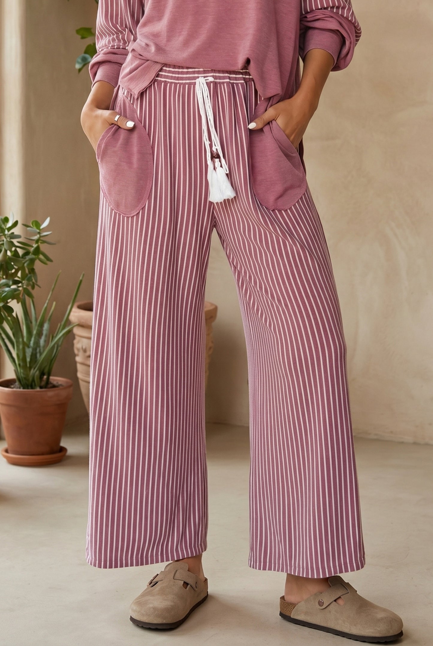 Green Bay Rae Edge Patchwork Long Sleeve Top Pocket Casual Pants 2pcs Set