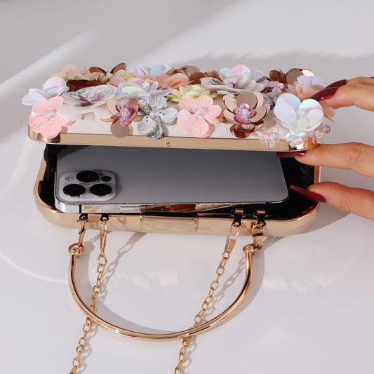 flower beaded bag