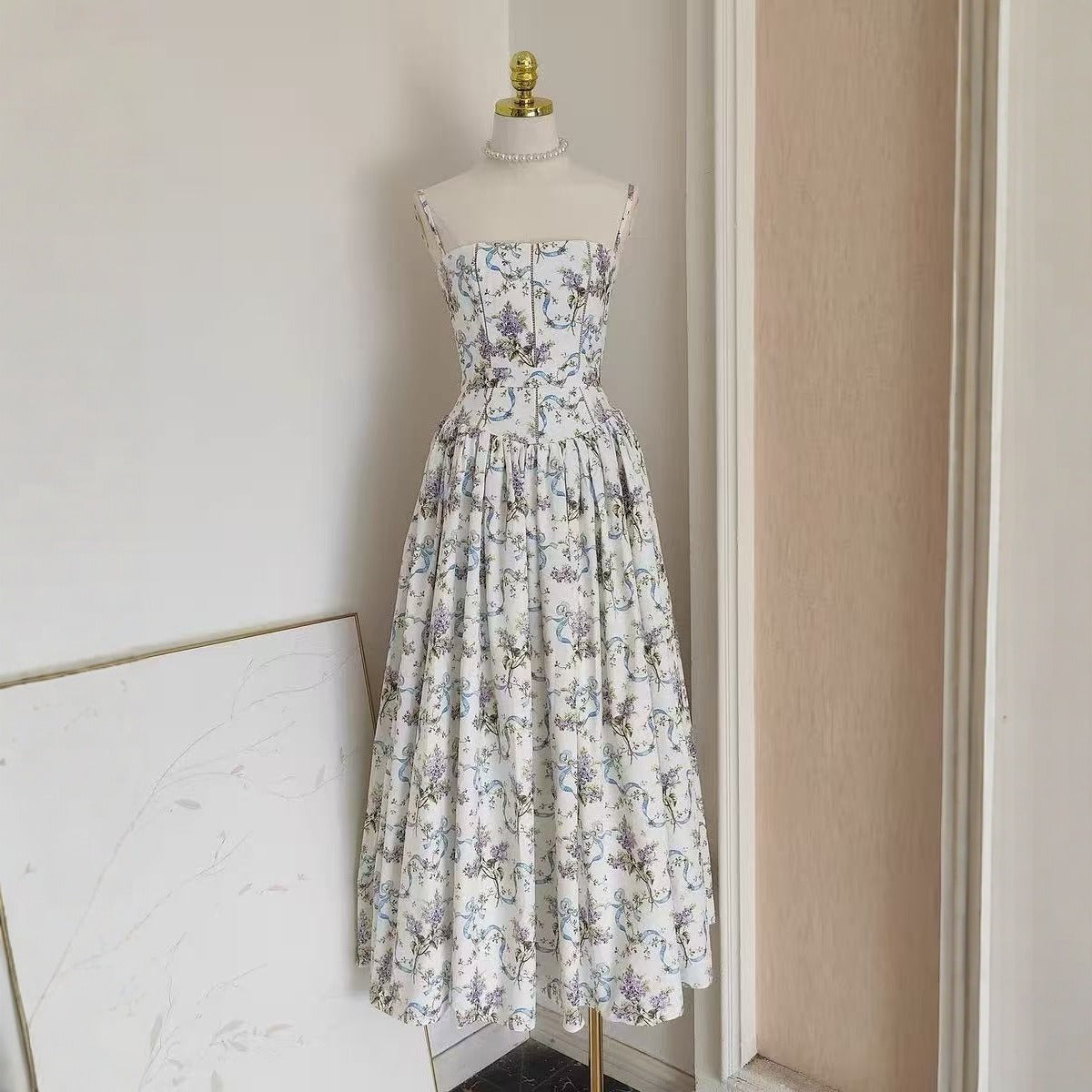Romantic printed dress