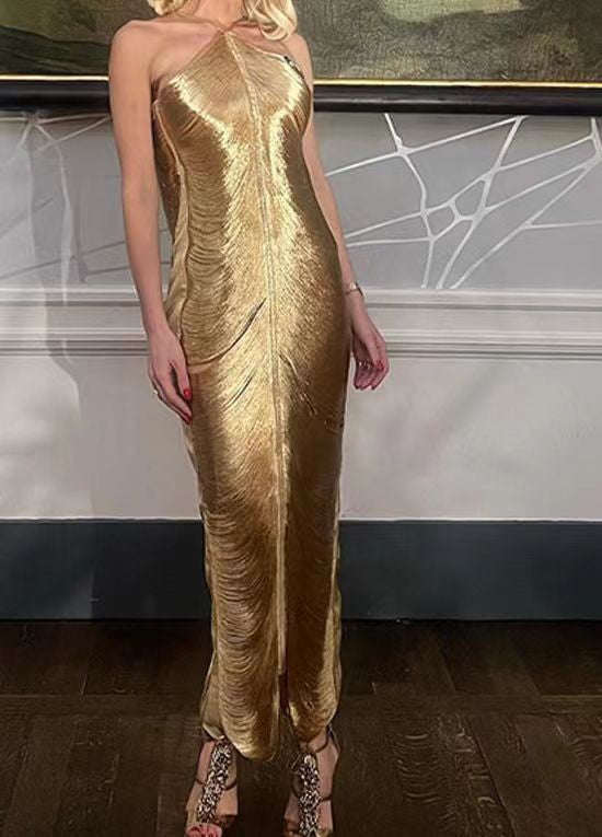slinky halter dress