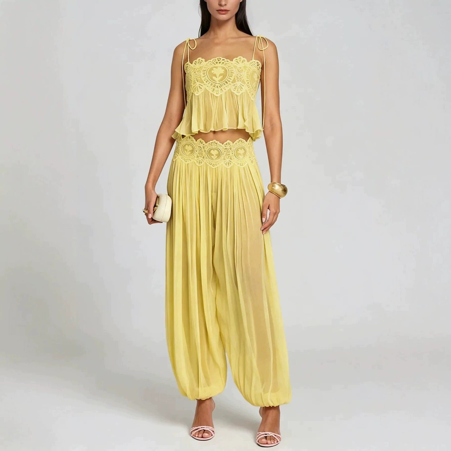 Women's Lace Chiffon Two-piece set
