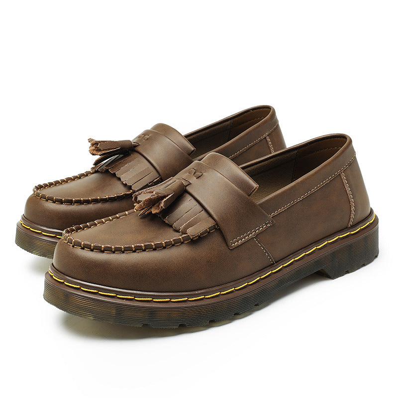 Thick sole loafer with tassels