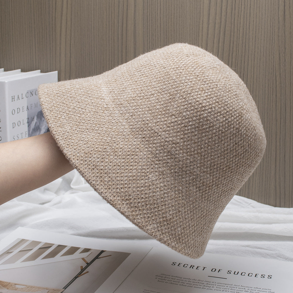 wool knitted bucket hat