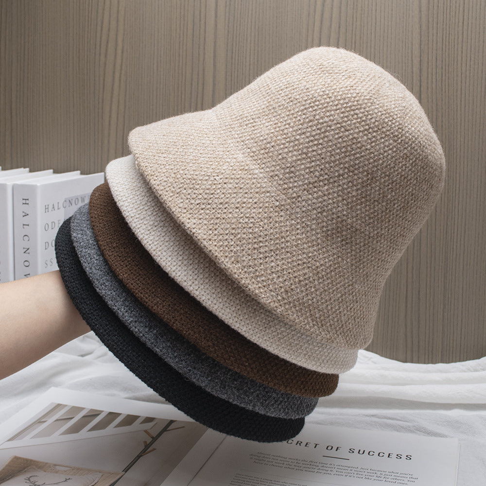 wool knitted bucket hat