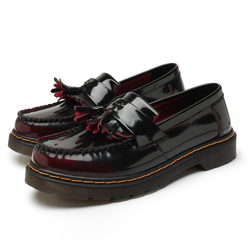 Thick sole loafer with tassels