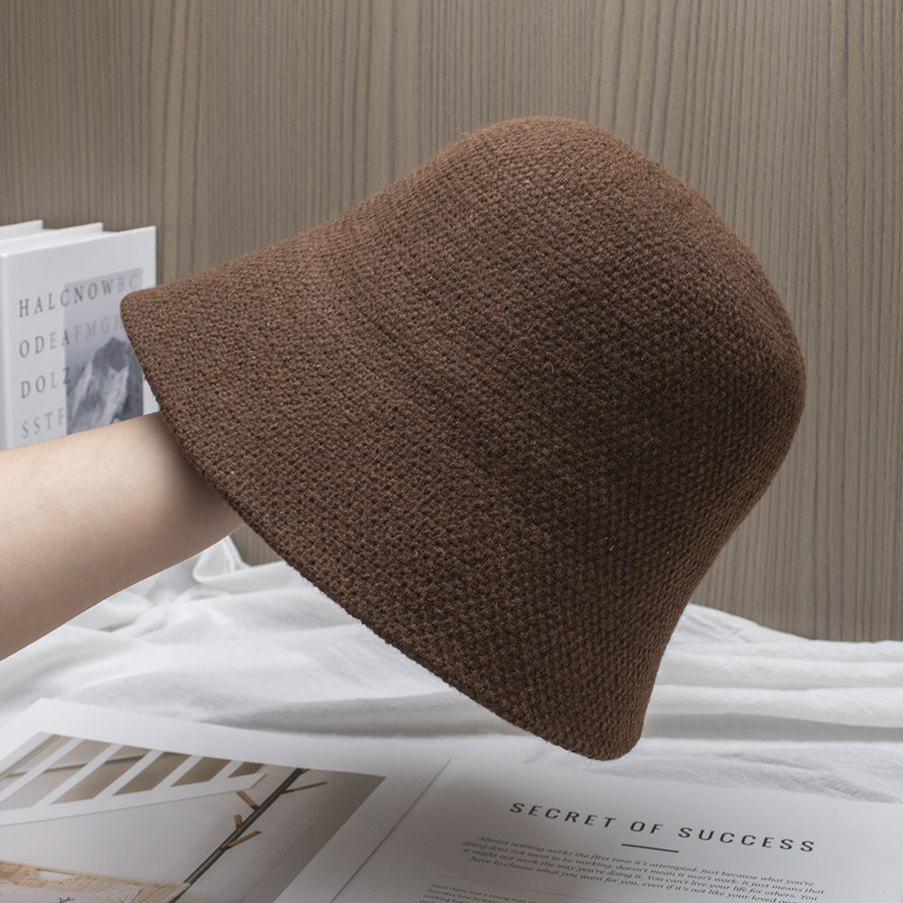 wool knitted bucket hat