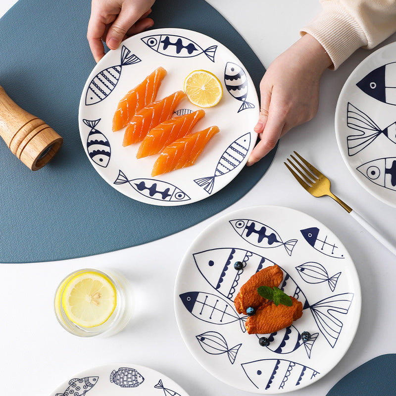 hand-painted ceramic plates