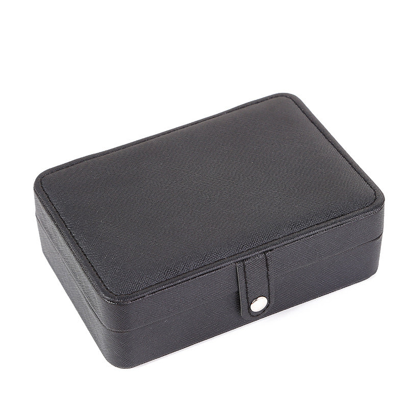 Leather portable jewelry box