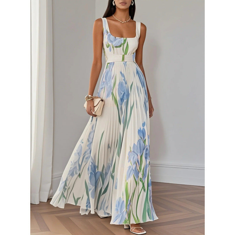 floral pleated dress