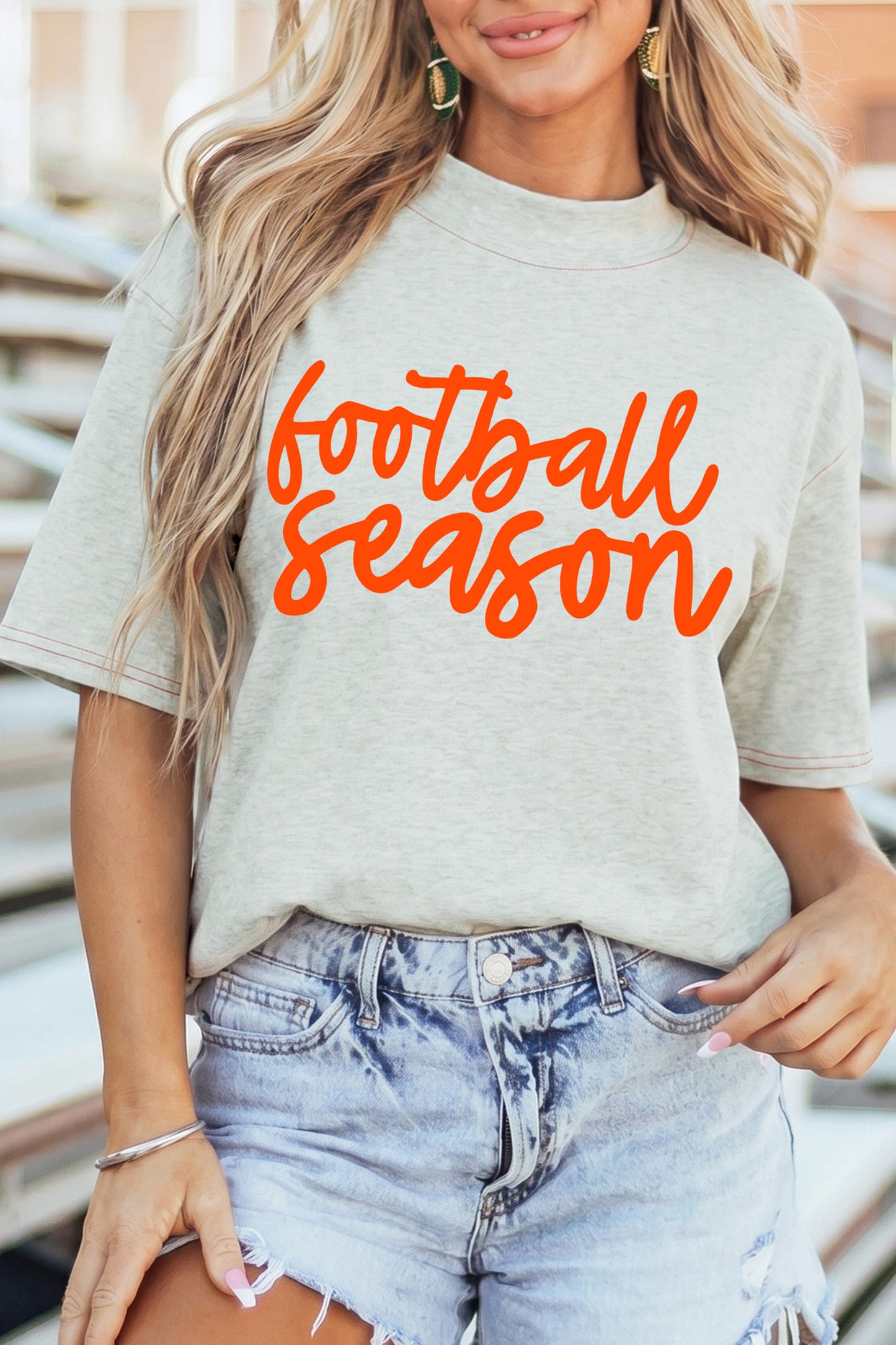 Reversible Contrast Stitched Rugby/football season Print High Neck Short Sleeve Top