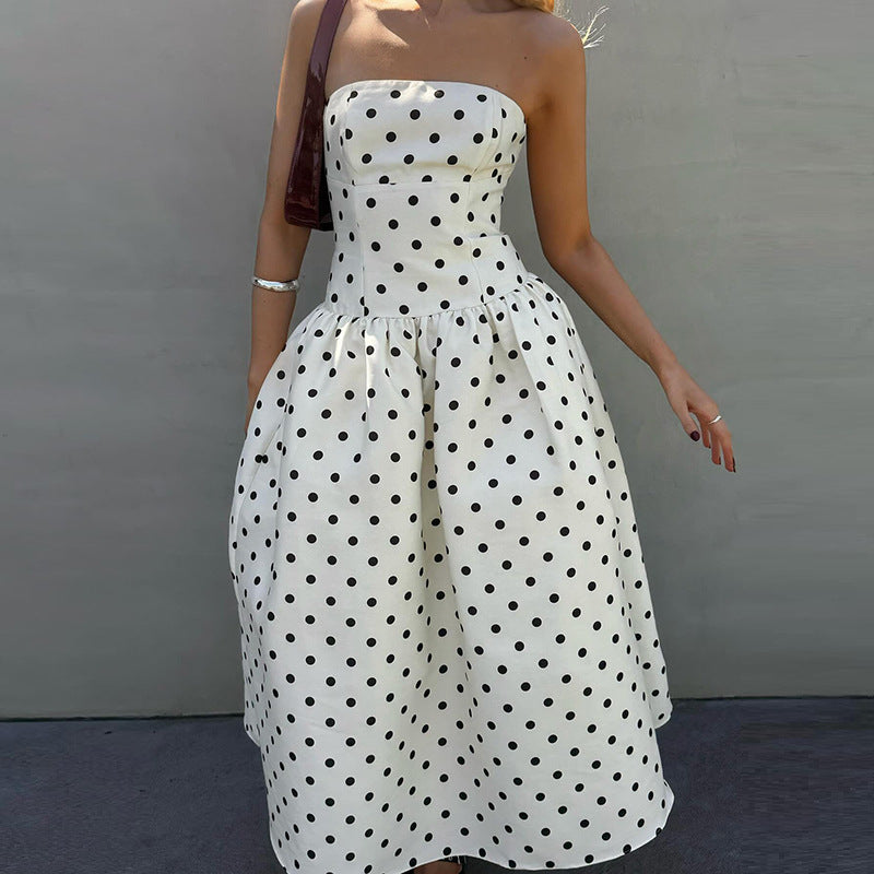 polka dot print dress