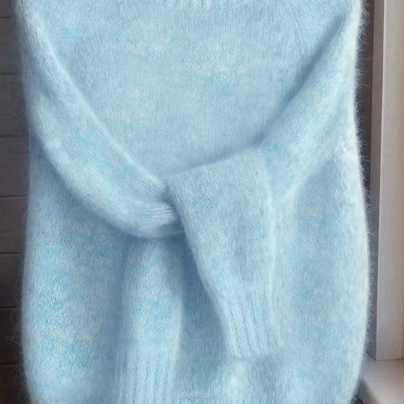 long-sleeved sweater, round-neck pullovers