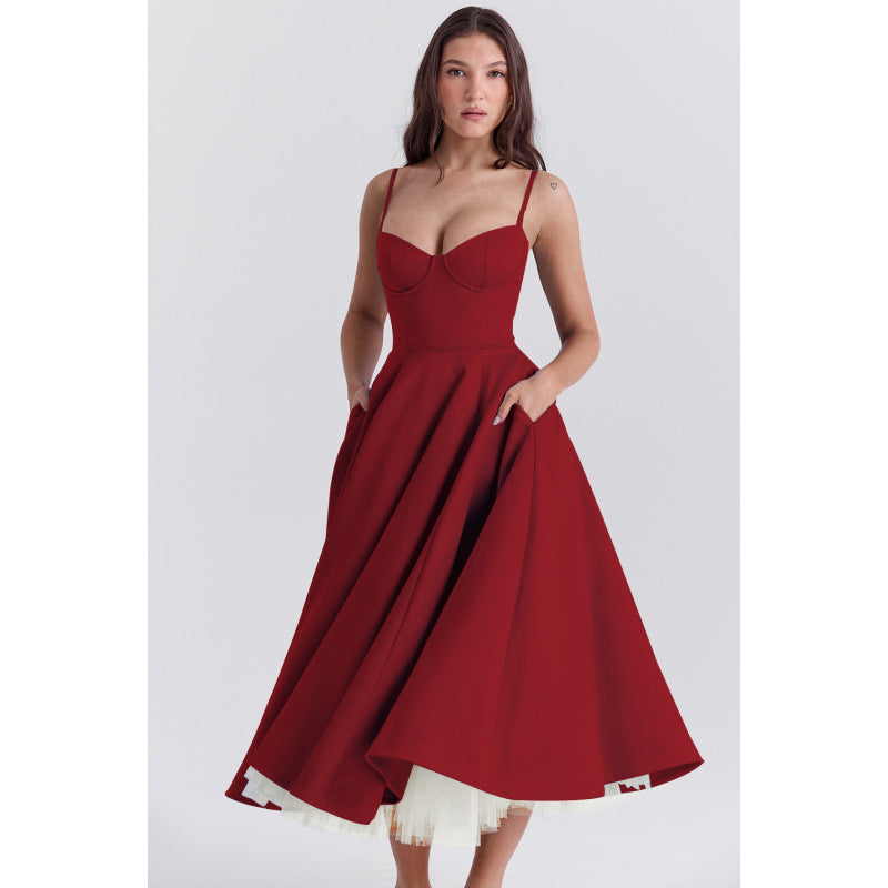 princess dress with lace hem