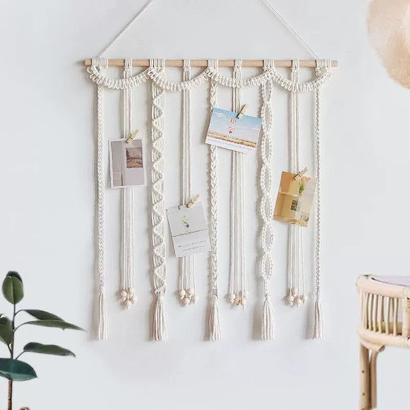 Wind woven photo wall, Bohemian hanging ornaments