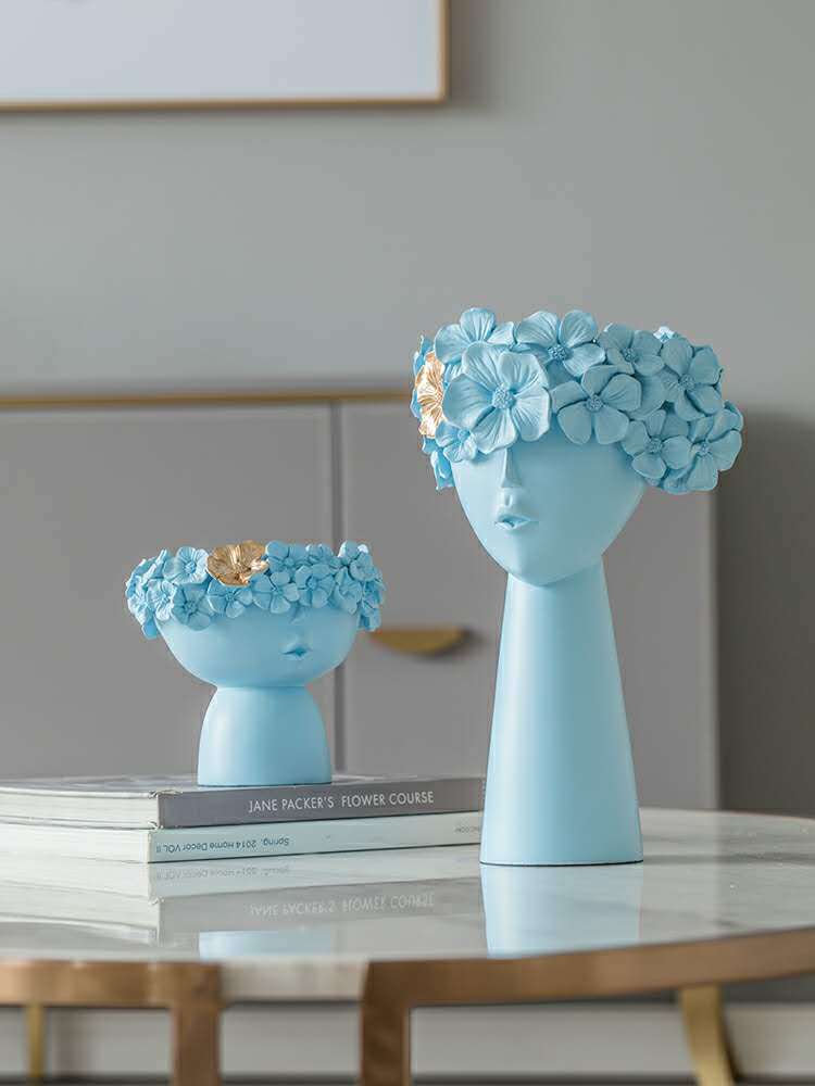 Nordic girl vase decoration