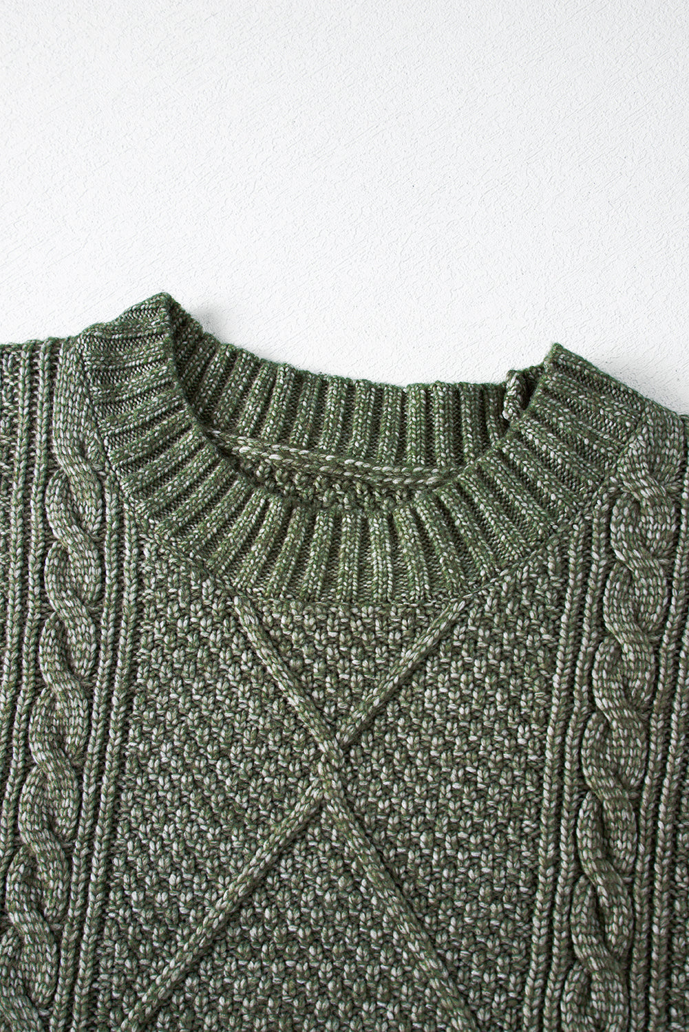 Burgundy Cable Knit Drop Shoulder Loose Fit Sweater Dress