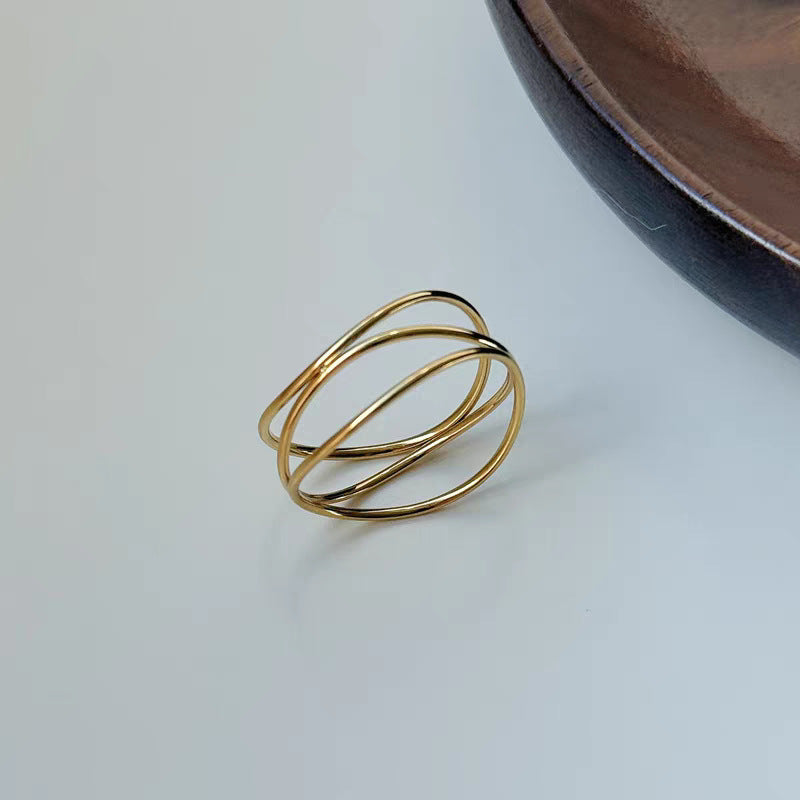 delicate ring with three layers