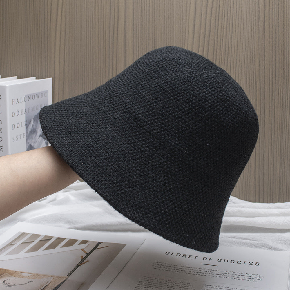 wool knitted bucket hat