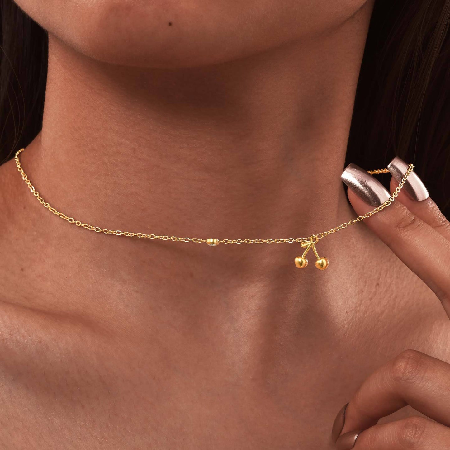 Cherry jewelry NC-2074 with 18K color plating