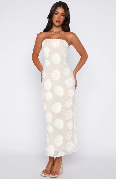 strapless midi dress