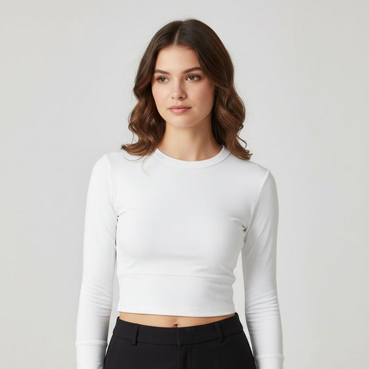 cropped long sleeve tshirt