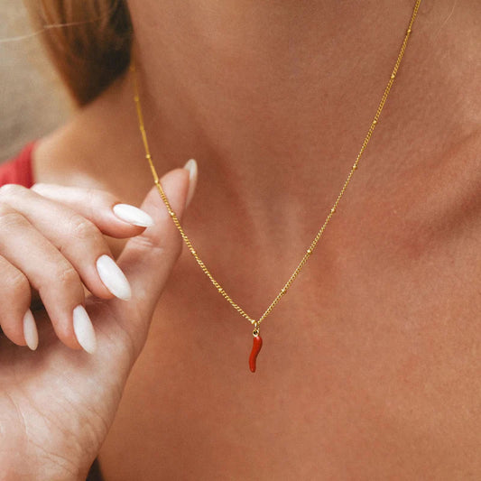 Colorful little chili pepper pendant