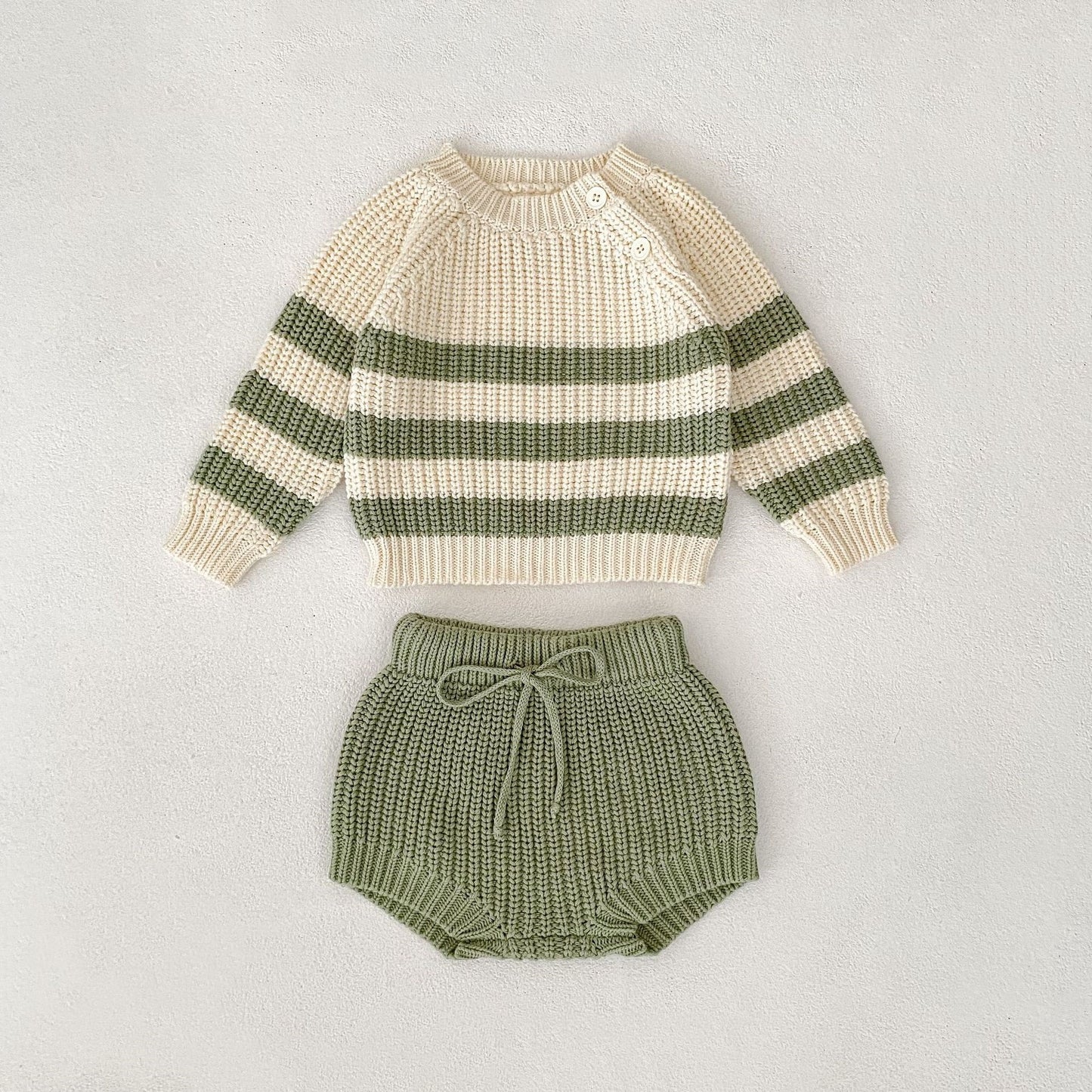Baby knitted top and bottoms
