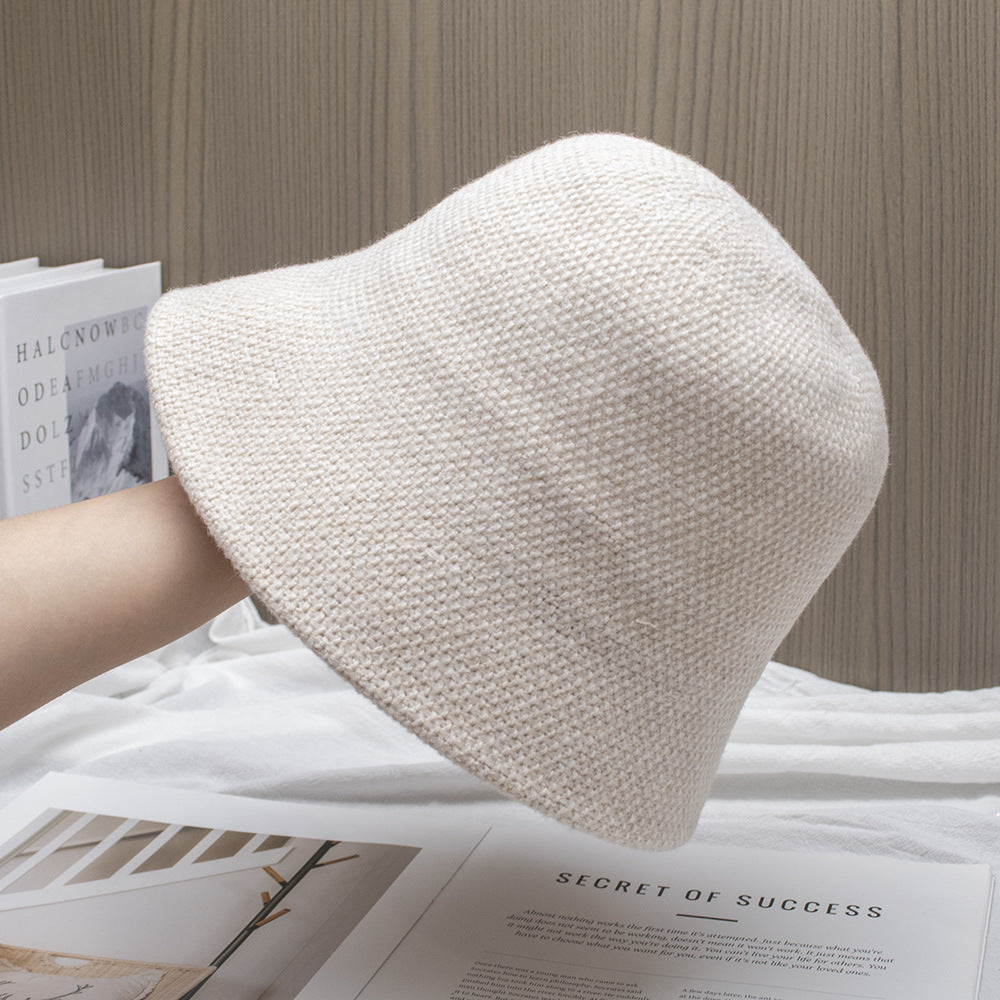 wool knitted bucket hat