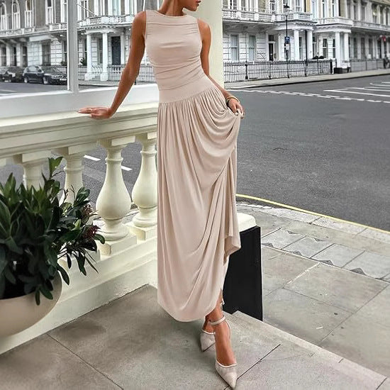 flowing long dress with pockets