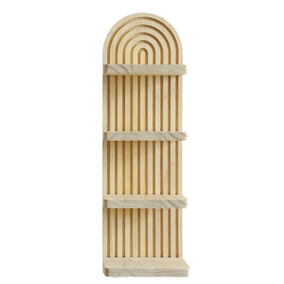 Arched solid wood display rack