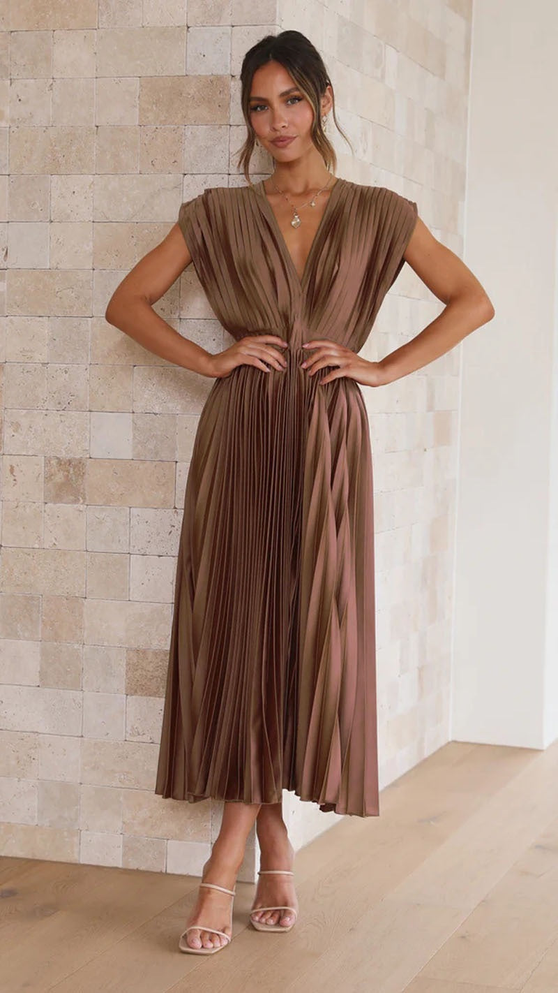 Casual loose zipper sleeveless dress
