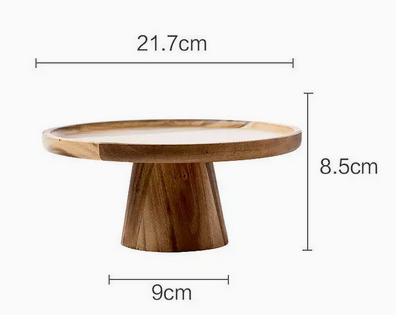 Solid wood tiered platter