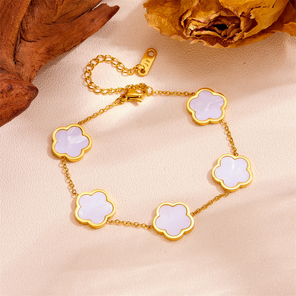 Plant Fritillaria five-leaf petal bracelet