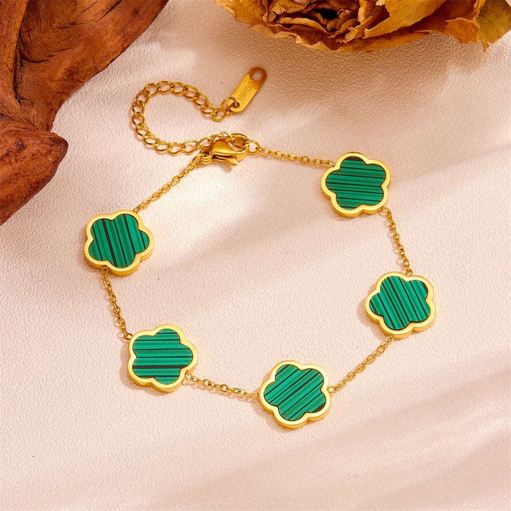 Plant Fritillaria five-leaf petal bracelet